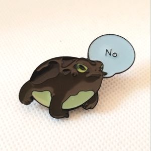 🧁 3/$30 Toad Says No Enamel Pin NEW